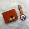 Men Wallet and Photo Wrist Watch