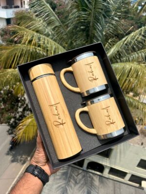 Wooden Flask Cup Set 4.0