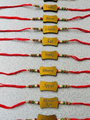 Acrylic Name Foil Rakhi