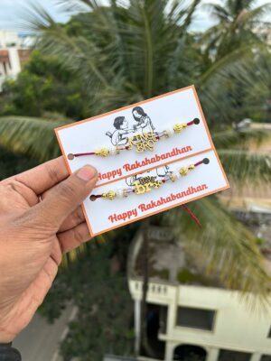 Ready Brass charm Rakhi