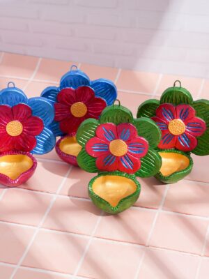 Hand painted Clay Diya 1.0