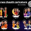 Karwa Chauth theme Caricature