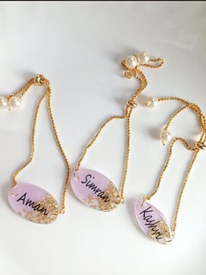 Resin Name Bracelet Rakhi